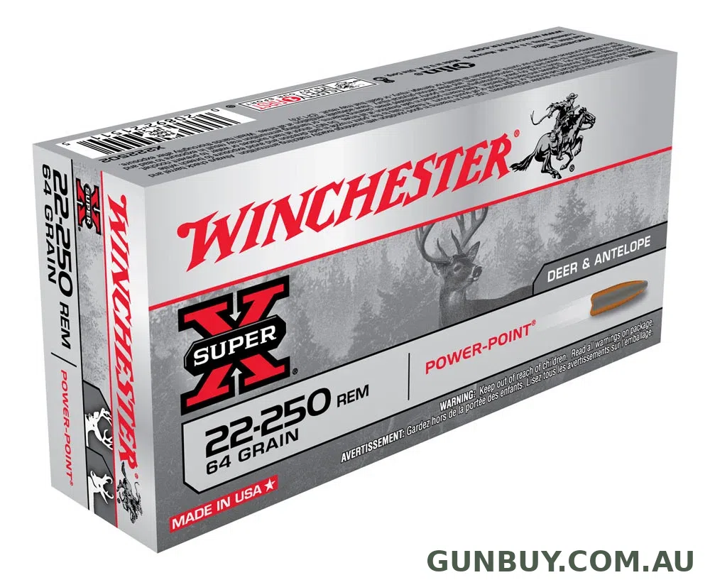 Winchester 22-250rem SP 64gr 3500FPS