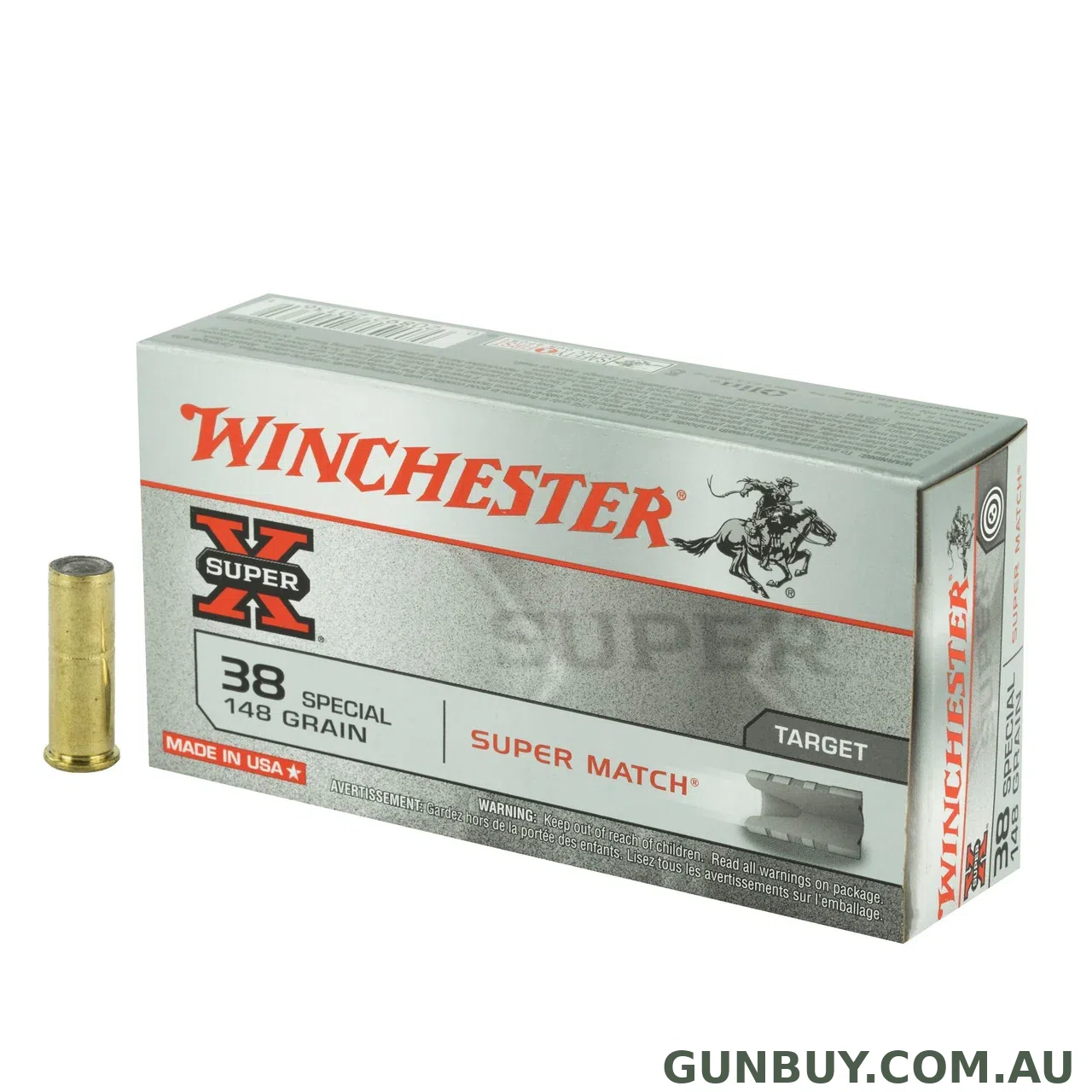 Winchester 38spl 148gr Wadcutter X38SMRP