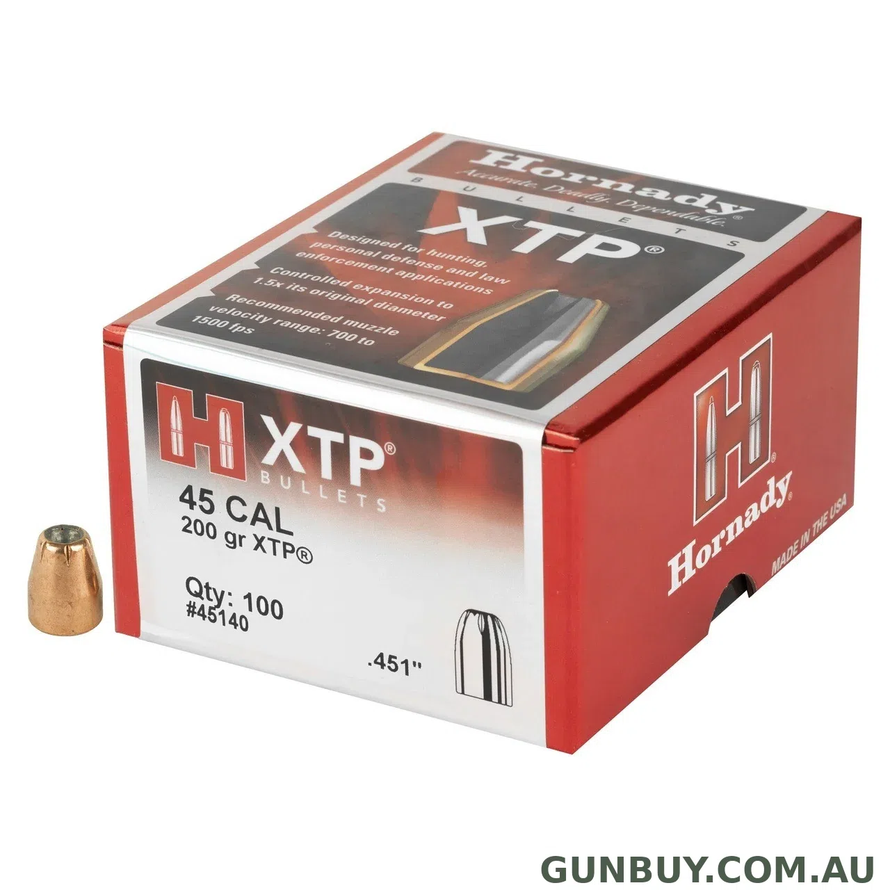 Hornady 451 200 XTP H45140