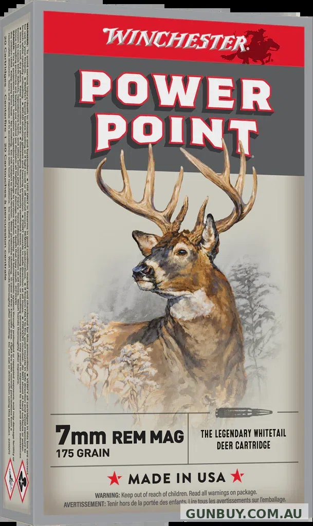 Winchester 7mm Rem Mag SP 175gr 2860FPS - 7mm Calibre
