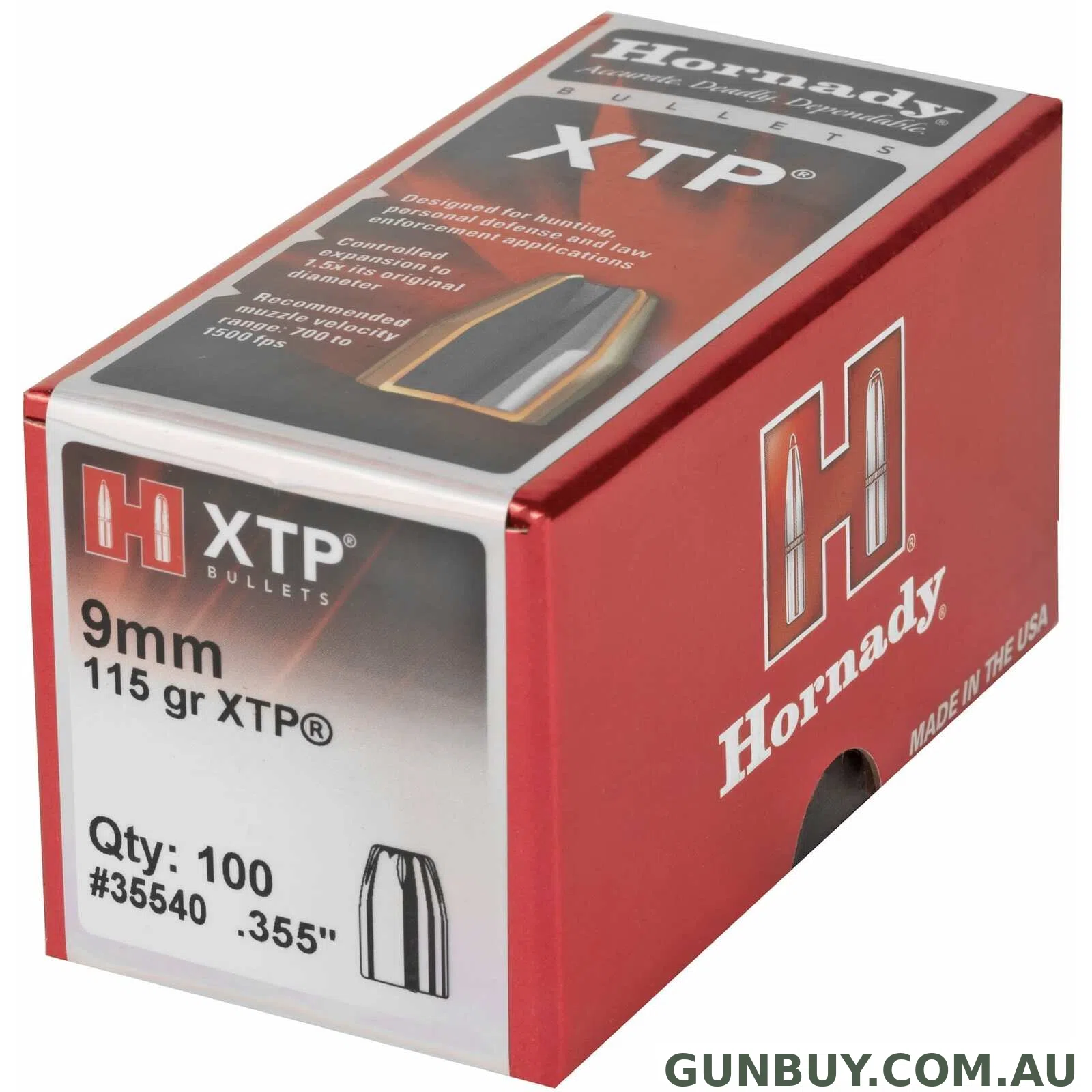 Hornady 9mm 115gr XTP H35540