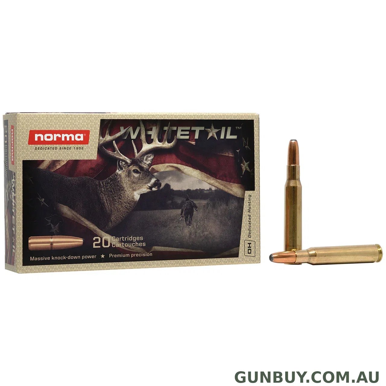 Norma 3006 180 RN WHITETAIL 20177602 - 30-06 Springfield