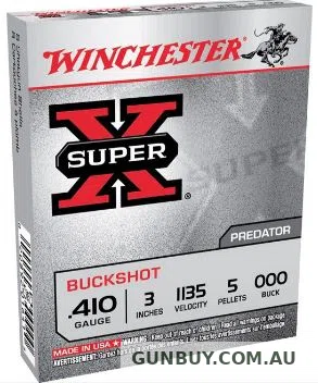 Winchester Super X 410 000Buckshot 5 Pellets 1135FPS