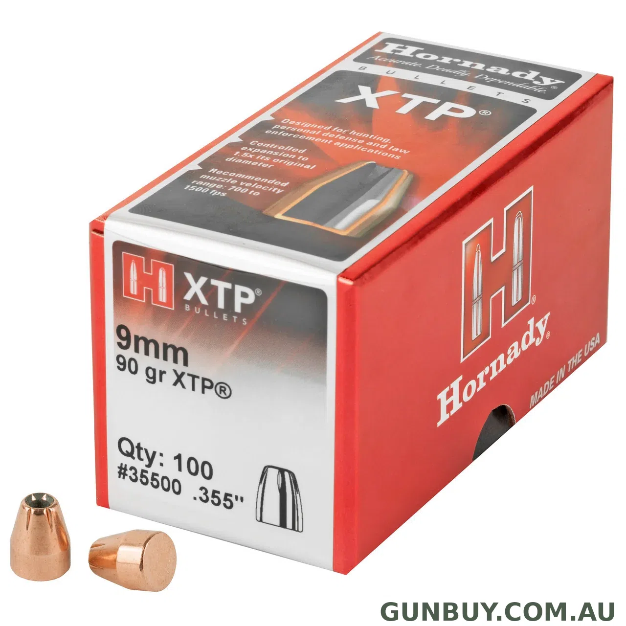 Hornady 9mm 90gr XTP H35500