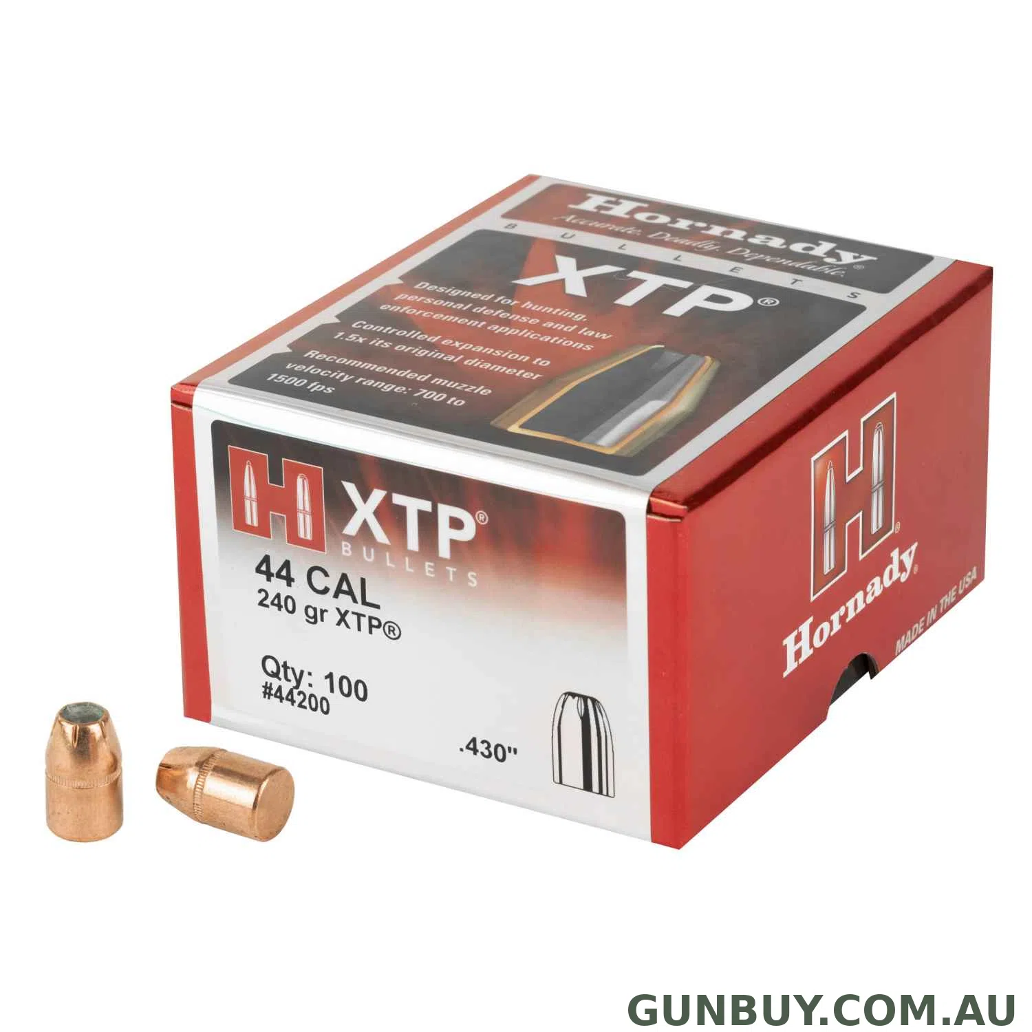 Hornady 44 240XTP H44200 PROJECTILES