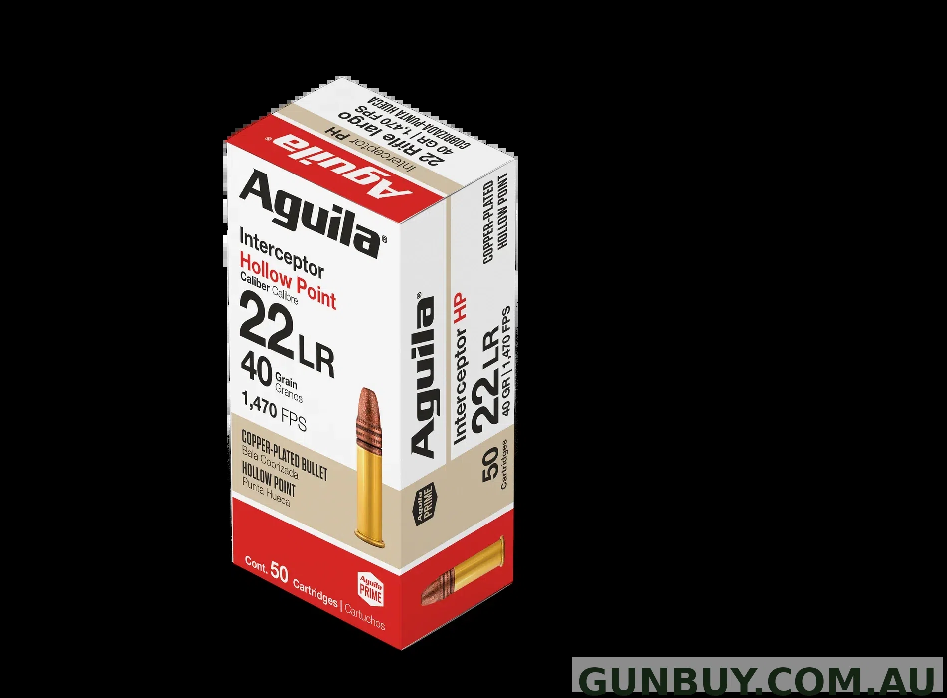 Aguila Interceptor 40gr HP 1470fps - 22 LR