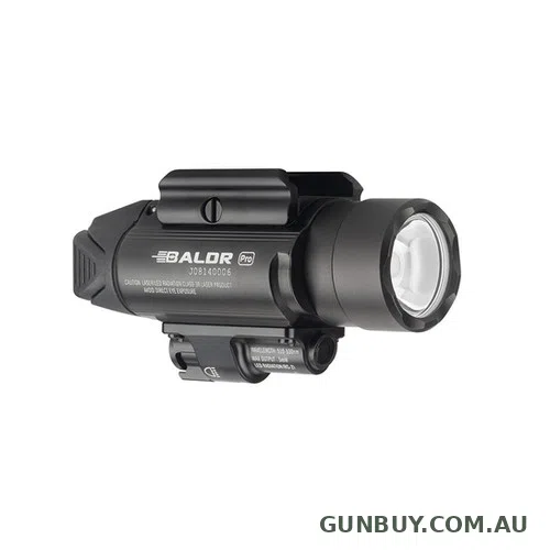 Olight BALDR Pro 1350 lumen rail mount light with green laser - Black