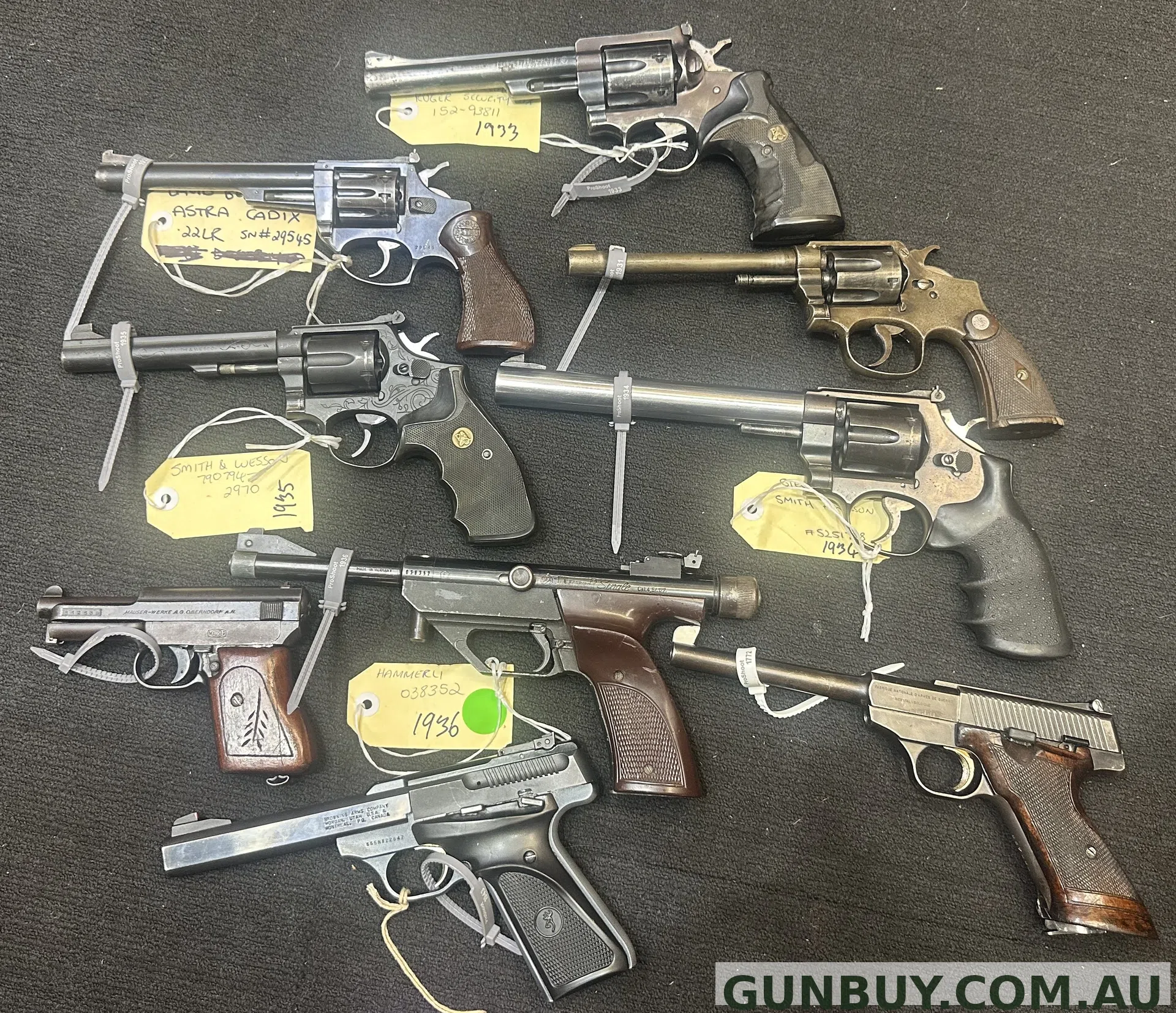 Various Various Pistols and Revolvers