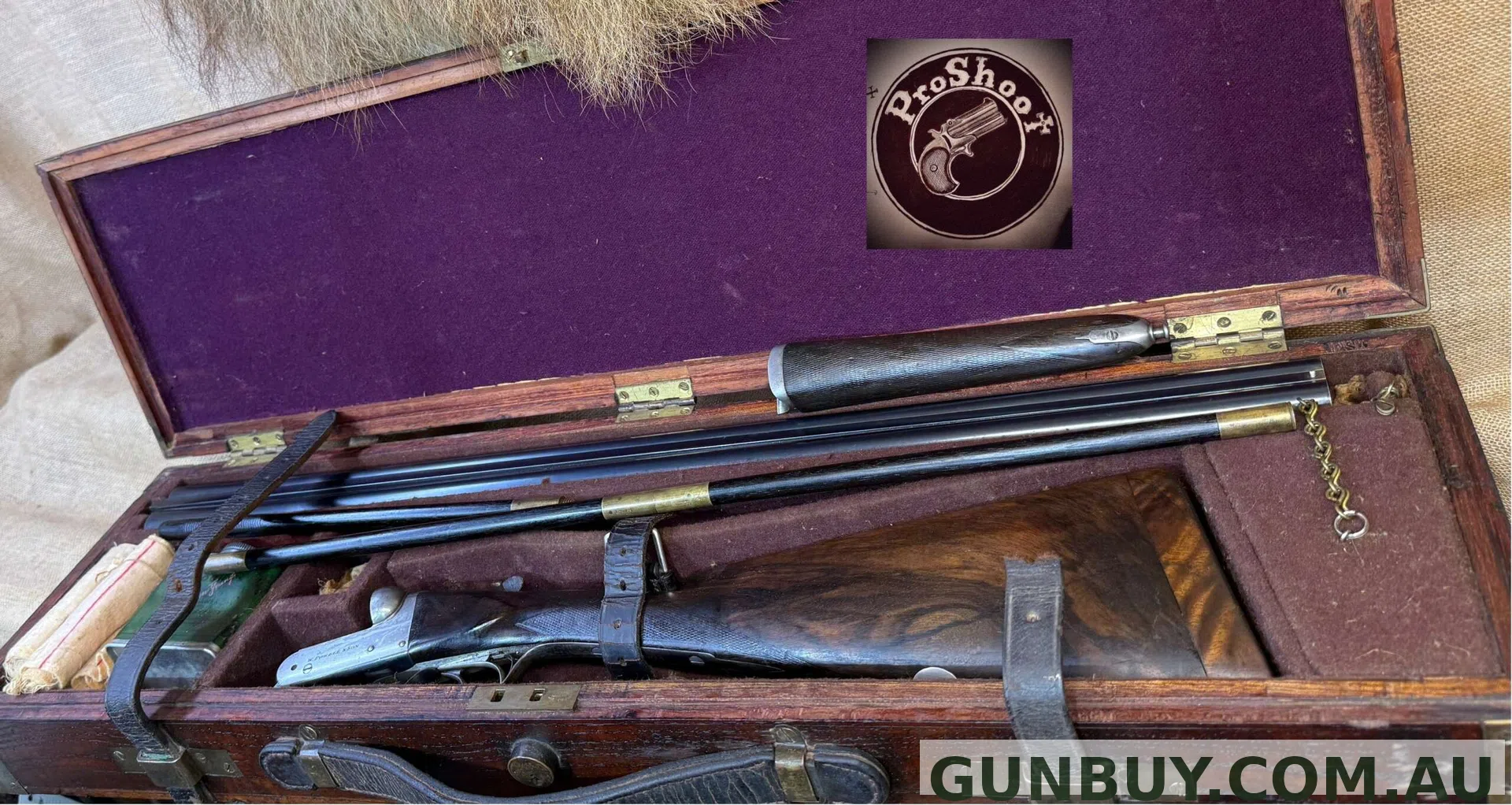 W Powell & Son Cased Double Barrel
