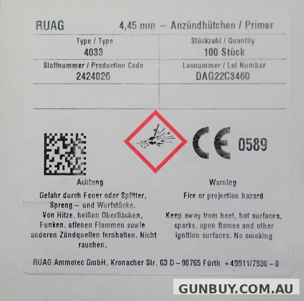 RWS Small Rifle Primers (4.45mm) (100pk)