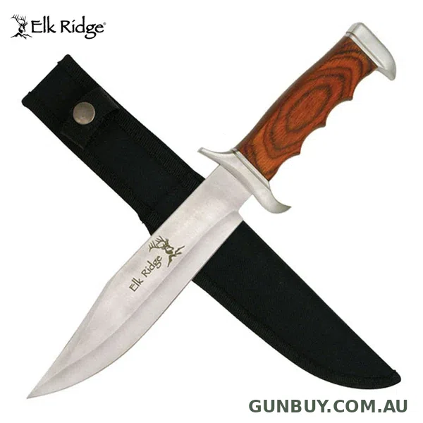 Elk Ridge Wooden Bowie Knife