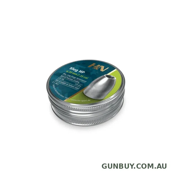 H&N Slug HP II (.250) 25 Cal Air Pellets 36gr (120pk)