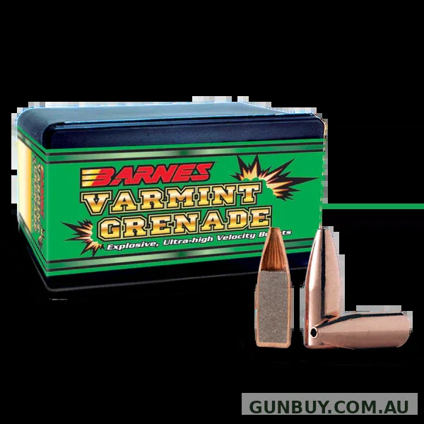 Barnes Varmint Grenade Bullets 22 Caliber 50 Grain Hollow Point Lead-Free (100pk)