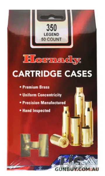 Hornady Unprimed Brass Cases 350 Legend (50pk)