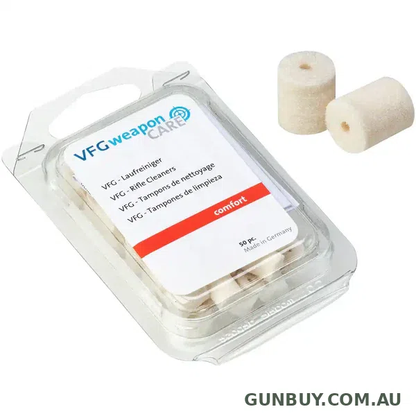 VFG Comfort Rifle Cleaning Felts 7.5mm/30 Cal (50pk)