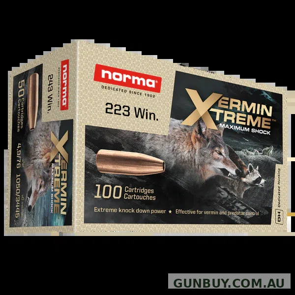 Norma VerminXtreme Ammunition 55 Grain Hollow Point (100pk)
