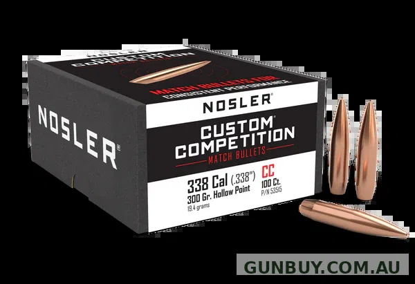 Nosler Custom Competition Bullets 300 Grain Hollow Point Boat Tail (100pk)