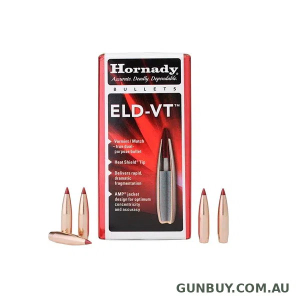 Hornady ELD-VT Bullets 22 Caliber (224 Diameter) 62 Grain Boat Tail (100pk)