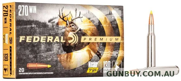 Federal Vital-Shok Ammunition 130 Grain Nosler Ballistic Tip (20pk)