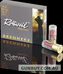 Rottweil Brenneke Ammunition 12 Gauge 2 5/8" 1-1/8 oz Solid Slug (10pk) (RWS2316893)