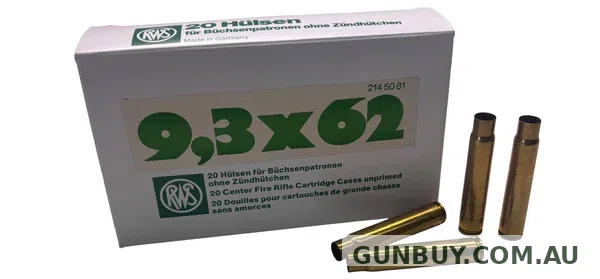 RWS Unprimed Brass Cases 9.3x62 (20pk)