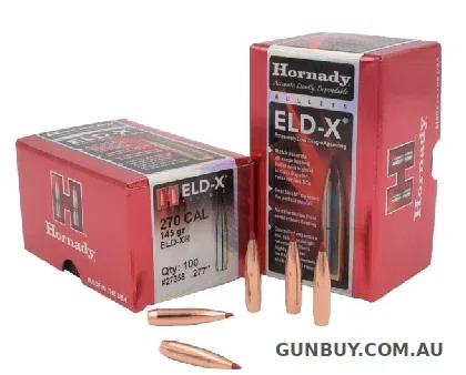 Hornady Bullets 270 Caliber (277 Diameter) 145 Grain ELD-X (100pk)