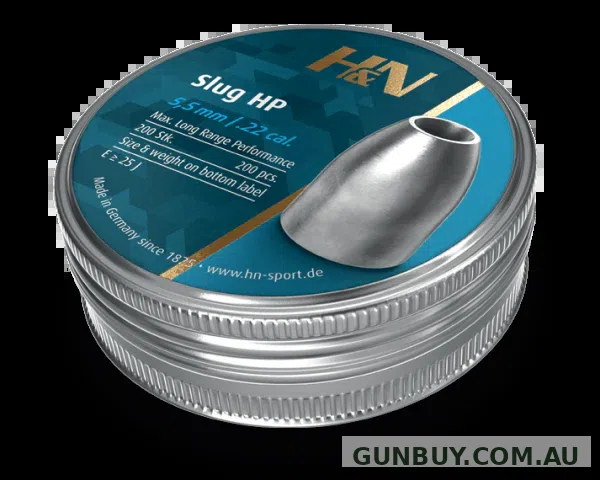 H&N Slug HP (.218) 22 Cal Air Pellets 21gr / 1,36g (200pk) (24385)