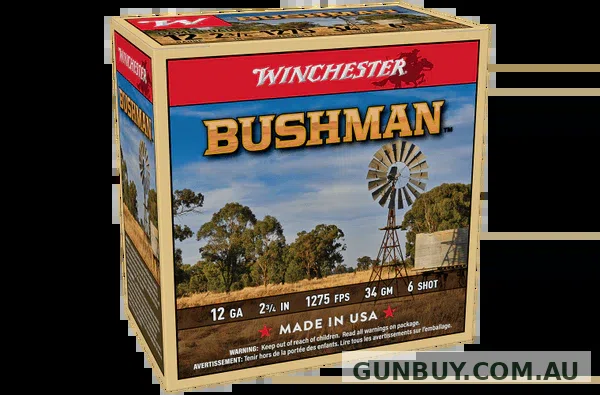Winchester Bushman Ammunition 12 Gauge 2-3/4" 34gm #6 Shot (25pk)