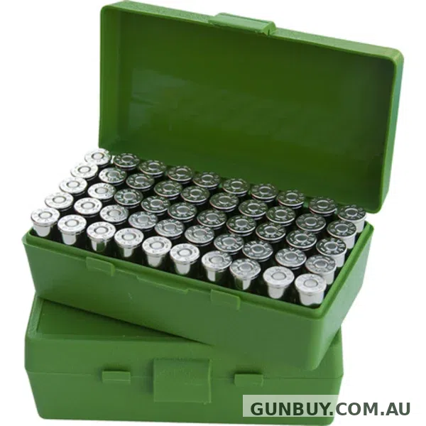 MTM Pistol Ammo Box 50 Round Flip-Top Green