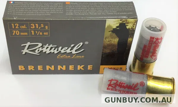 Rottweil 12 Gauge Ammunition 2-3/4" 1-1/8 oz Brenneke Solid Slug (5pk) (RWS2316891)