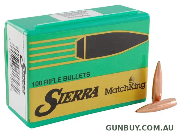 Sierra MatchKing Bullets 264 Caliber 123 Grain Jacketed Hollow Point Boat Tail (500pk)