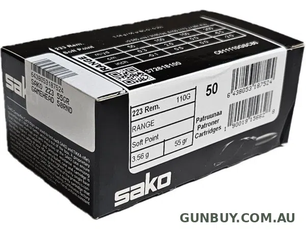 Sako Gamehead 223 Remington Ammunition 55 Grain Soft Point (50pk)