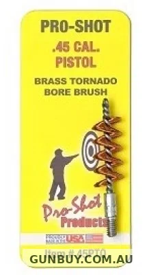 Pro Shot Tornado Style Bronze Cleaning Brush 45 Cal (45PTO)
