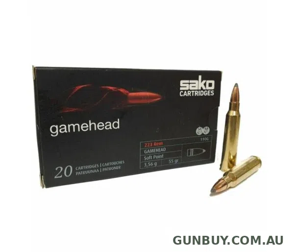 Sako Gamehead 223 Remington Ammunition 55 Grain Soft Point (20pk)