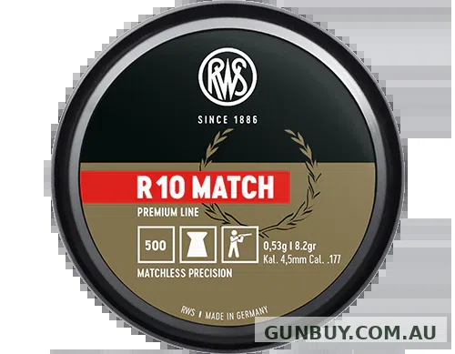 RWS R10 Match 177 Cal Air Pellets 8.2gr / 0.53g (4,51mm) (500pk)