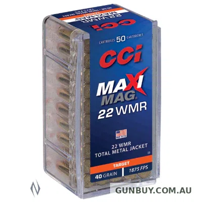 CCI Maxi-Mag Ammunition 40 Grain Total Metal Jacket (TMJ) (50pk)