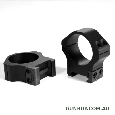 Warne 30mm Maxima Horizontal Permanent-Attachable Weaver-Style Rings Medium Matte