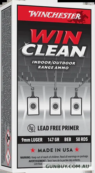 Winchester WinClean Ammunition 147 Grain Brass Enclosed Base (50pk)