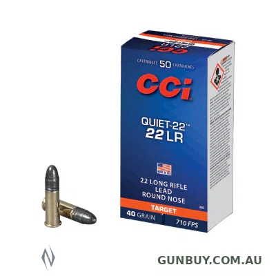 CCI Quiet Ammunition 22LR 40 Grain Lead Round Nose (RN) (50pk)