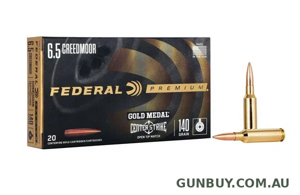 Federal Premium 6.5 Creedmoor 140 Grain Open Tip Match Gold Medal (20pk)