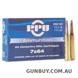PPU 7x64 Brenneke Ammunition 173 Grain Soft Point (20pk)