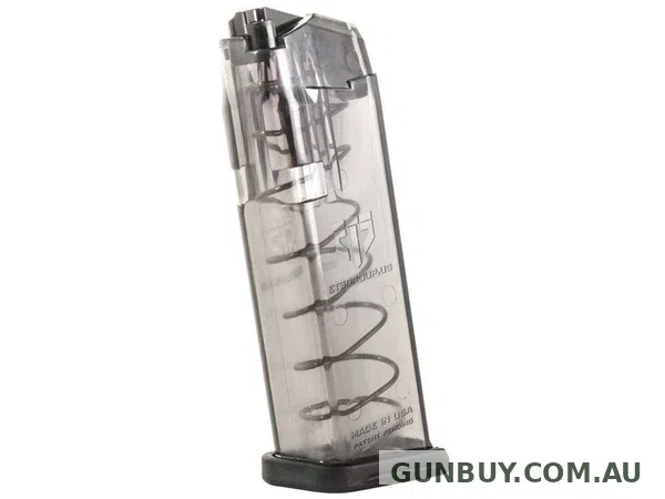 ETS Glock Magazine 19, 26 9MM Luger 10 Round Clear