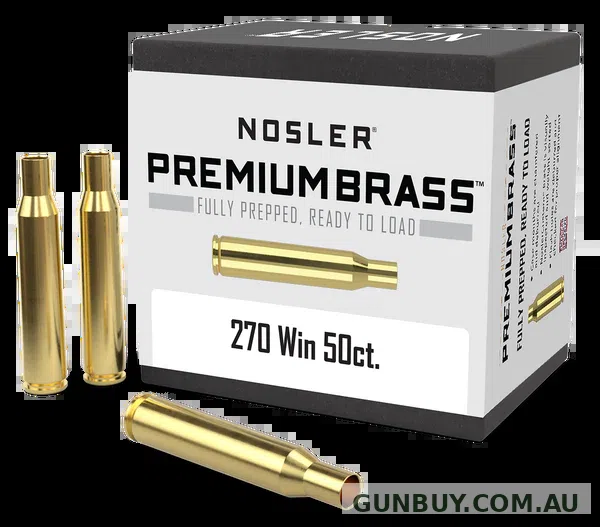Nosler Premium Unprimed Brass Cases 270 Win (50pk)