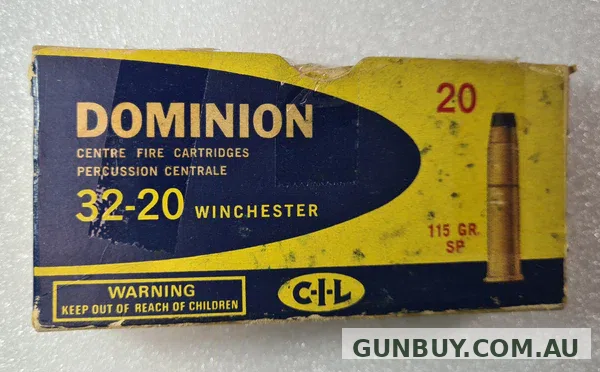 Dominion 32-20 Winchester Cartridges - Collectors Only (20pk)