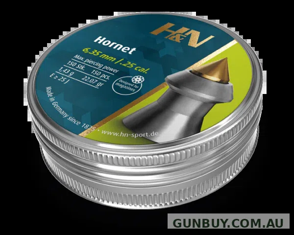 H&N Hornet 25 Cal Air Pellets 22.07gr / 1,43g (150pk)