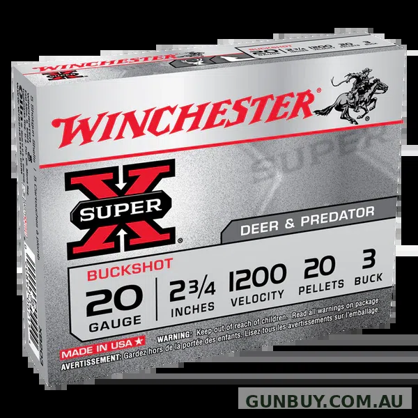 Winchester Super-X 2-3/4" 20 Pellet #3 Buck (5pk)