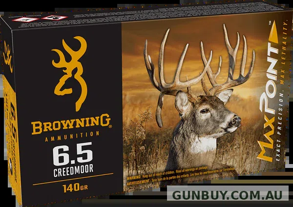 Browning Max Point Ammunition 6.5 Creedmoor 140 Grain Polymer Tip (20pk)