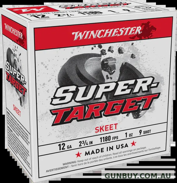 Winchester Super Target Ammunition 12 Gauge #9 Shot 2-3/4" 1 oz 1180 fps (25pk)