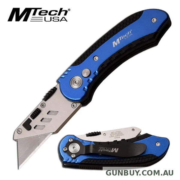 MTech Blue Utility Blade Folding Knife