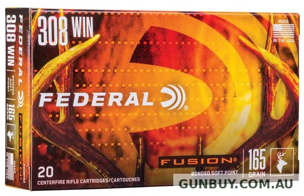 Federal Fusion Ammunition 308 Winchester 165 Grain Soft Point (20pk)